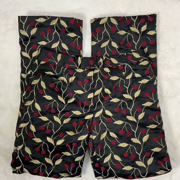 FAVOURBROOK Black silk embroidered pants - Picture 4 of 6